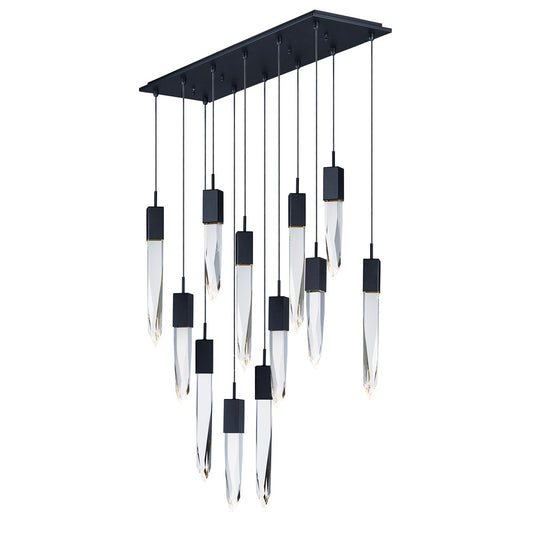 Quartz 12-Light Pendant - Black