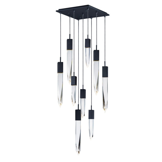 Quartz 9-Light Pendant - Black