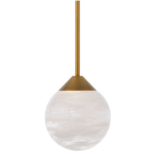 Quest LED Mini Pendant - Aged Brass Finish