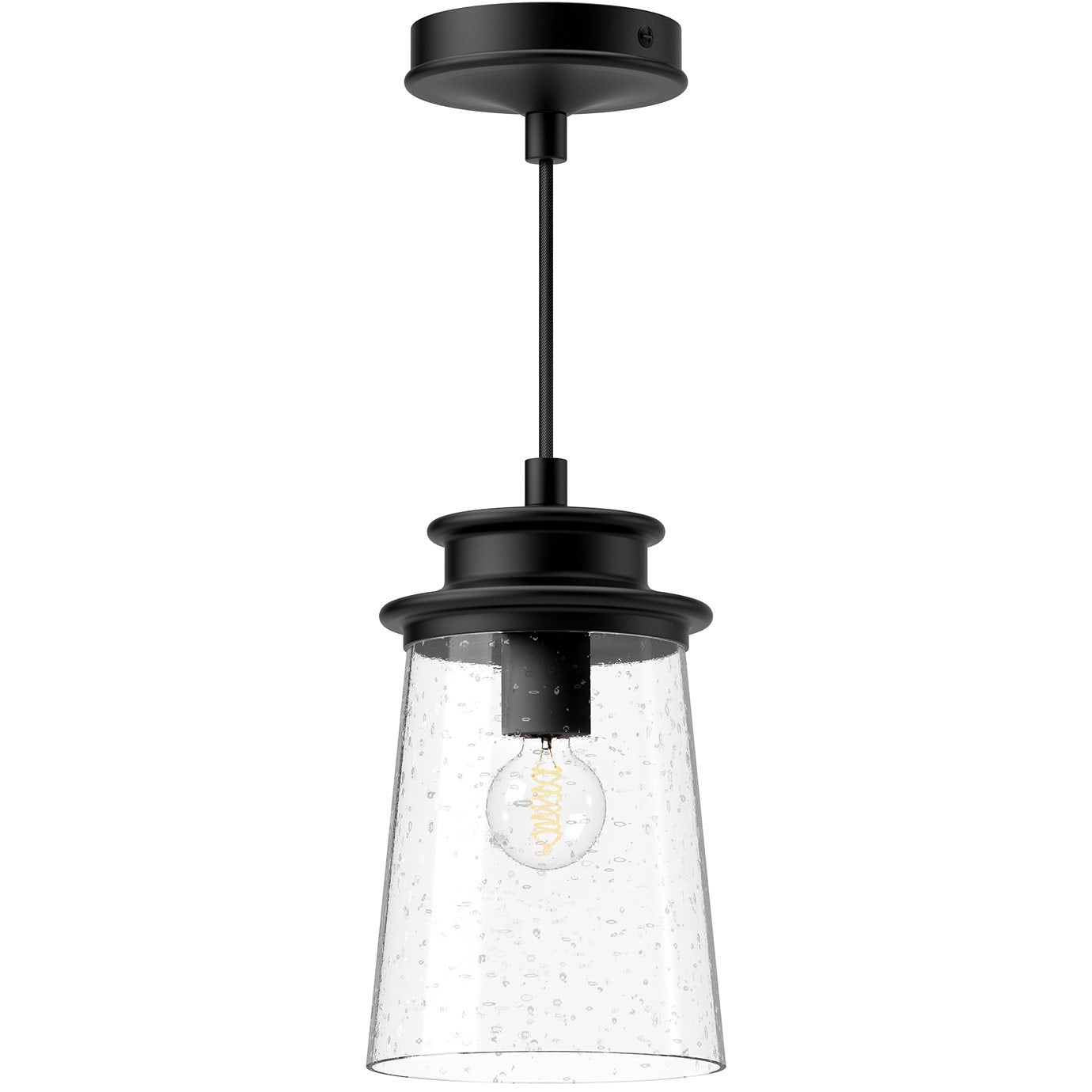 Quincy Outdoor Pendant - Black Finish