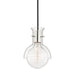RILEY PENDANT Polished Nickel/Clear