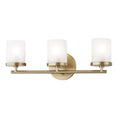 Load image into Gallery viewer, Ryan 3 Light Bath Bar - Aged Brass
