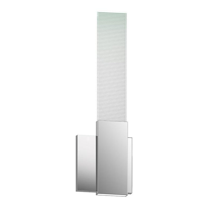 Radiant Lines LED Sconce with Downlight - Polished Chrome Finish