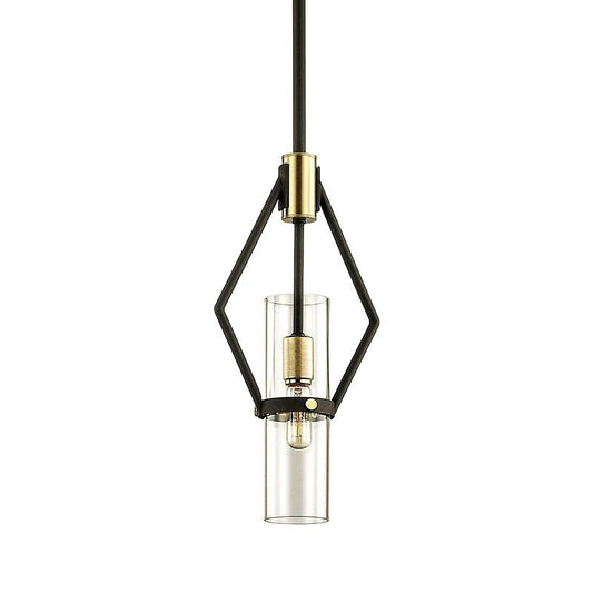 Raef 15" Pendant Light - Textured Bronze/Brushed Brass