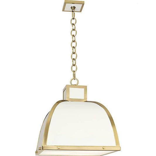 Ranger Pendant - Glossy White/Modern Brass