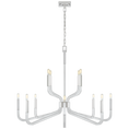 Load image into Gallery viewer, Reagan Grande Two Tier Chandelier - Polished Nickel Finish (No Shades)
