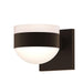 Reals Cylinder/Dome Outdoor Wall Sconce - Textured Bronze / White Cylinder