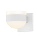 Reals Cylinder/Dome Outdoor Wall Sconce - Textured White / White Cylinder