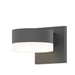 Reals Cylinder Outdoor Wall Sconce - Textured Gray / White Cylinder / Downlight