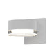 Reals Cylinder Outdoor Wall Sconce - Textured White / Clear Cylinder / Downlight