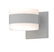 Reals Cylinder Outdoor Wall Sconce - Textured White / White Cylinder / Up & Down Light