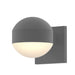 Reals Dome Downlight Outdoor Wall Sconce - Textured Gray
