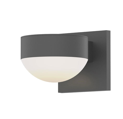 Reals Plate/Dome Outdoor Wall Sconce - Textured Gray