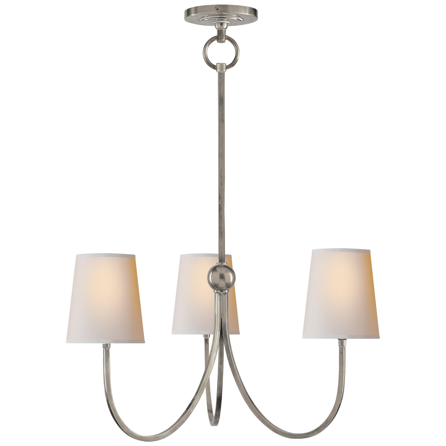 Reed Small Chandelier - Antique Nickel Finish