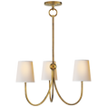 Load image into Gallery viewer, Reed Small Chandelier - Hand-Rubbed Antique Brass Finish
