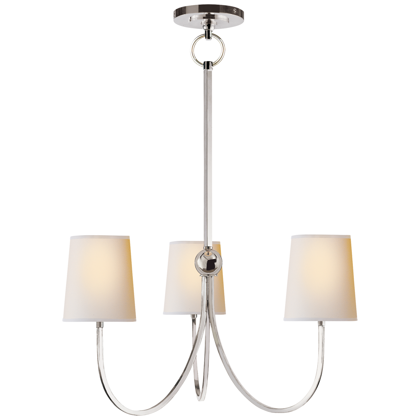 Reed Small Chandelier - Polished Nickel Finish