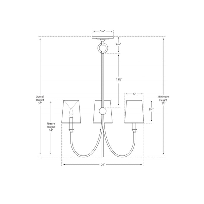 Reed Small Chandelier - Diagram