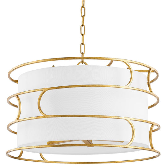 Reedley Chandelier - Vintaged Gold Leaf