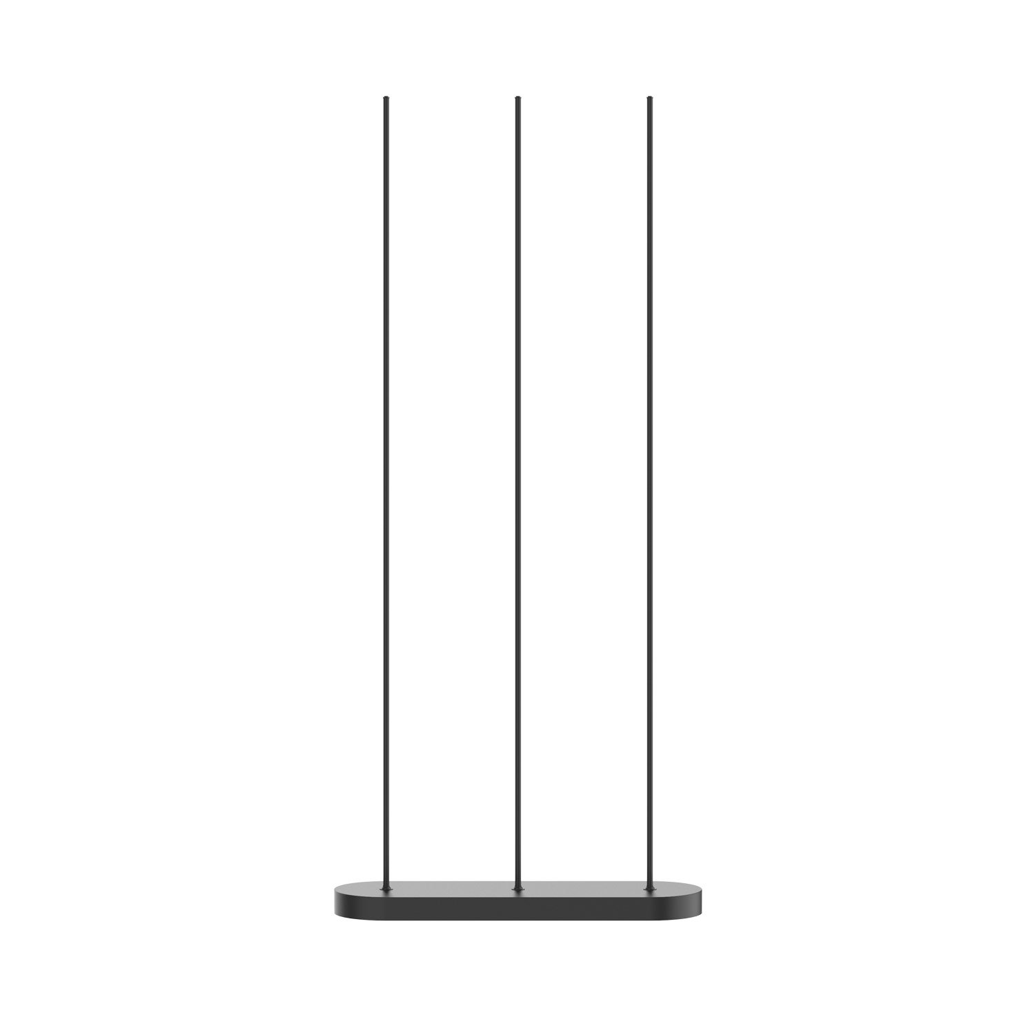 Reeds Triple LED Floor Lamp - Black Finish