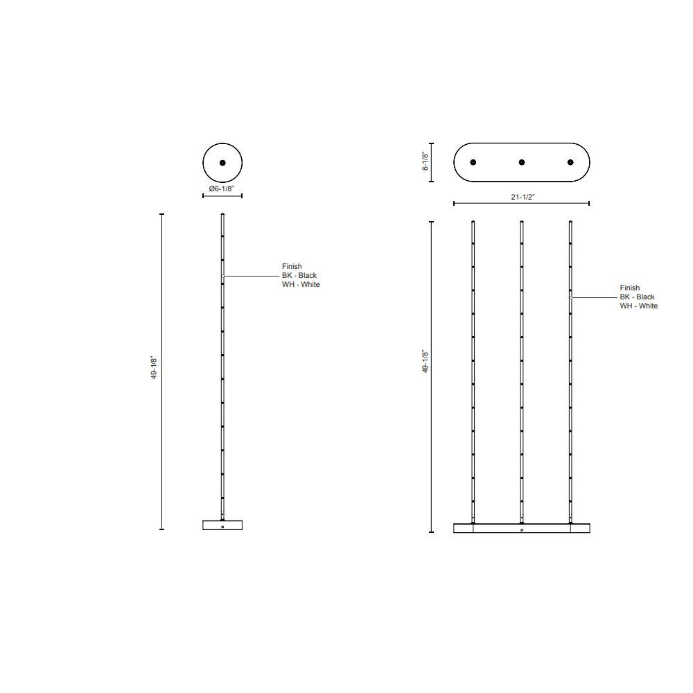 Reeds LED Floor Lamp - Diagram