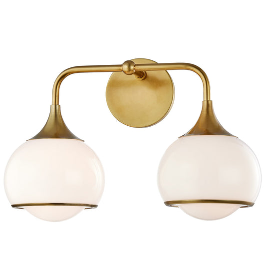 Reese 2 Light Bath Vanity - Aged Brass