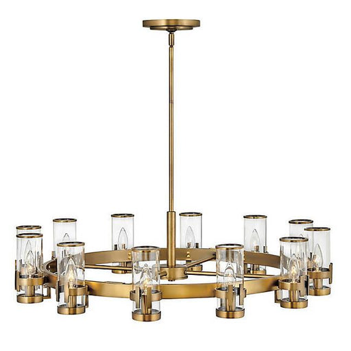 Reeve Large Chandelier - Heritage Brass Finish