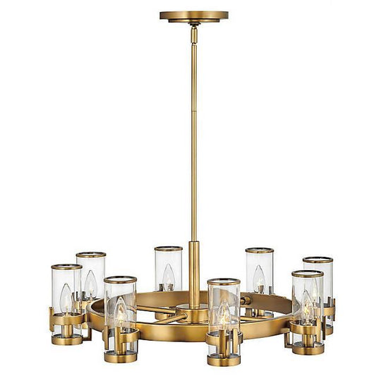 Reeve Medium Chandelier - Heritage Brass Finish