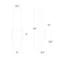 Load image into Gallery viewer, Reflect LED Outdoor Wall Sconce - Diagram
