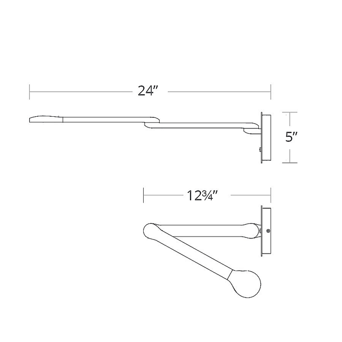 Reflex LED Swing Arm Light - Diagram