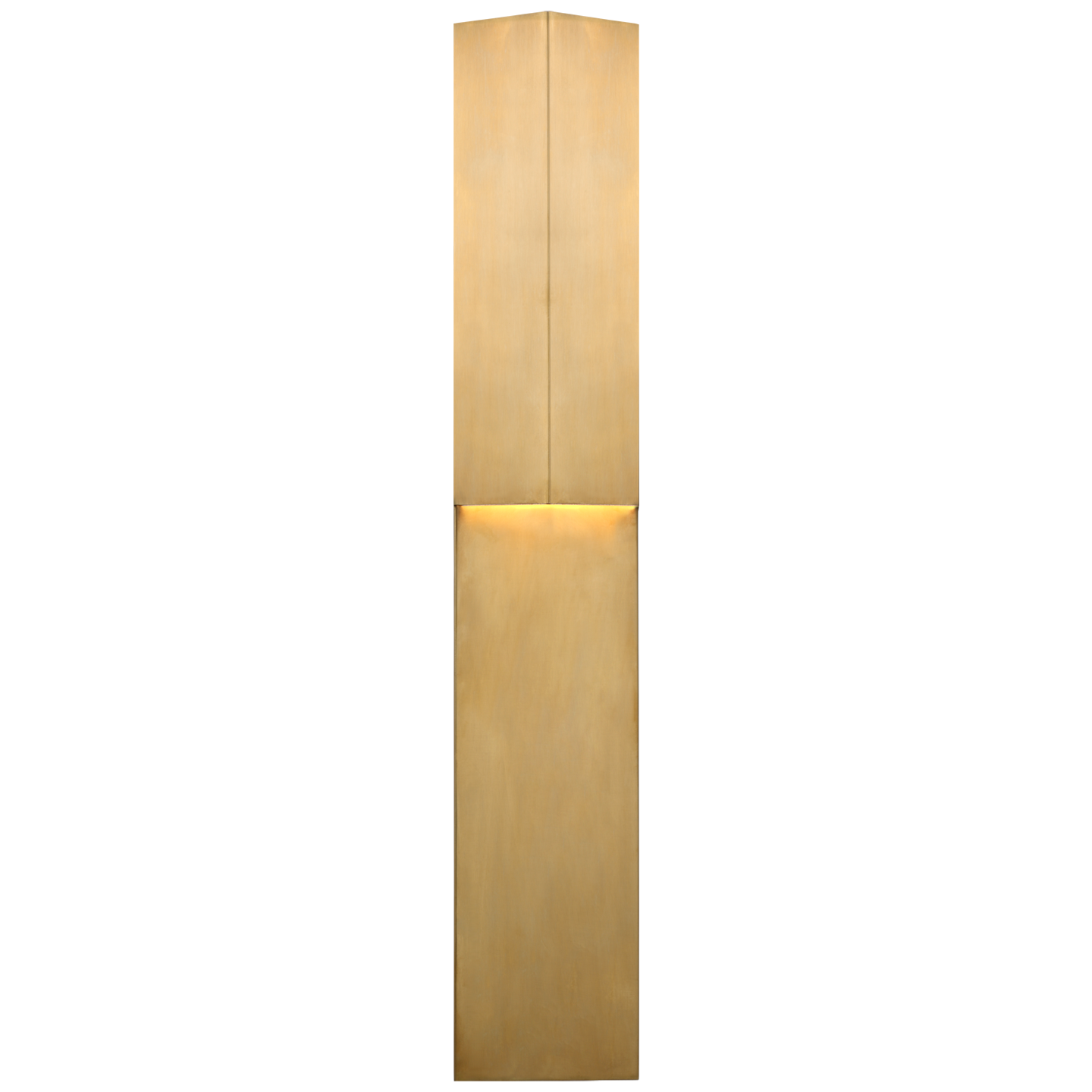 Rega 30" Folded Sconce - Antique-Burnished Brass Finish