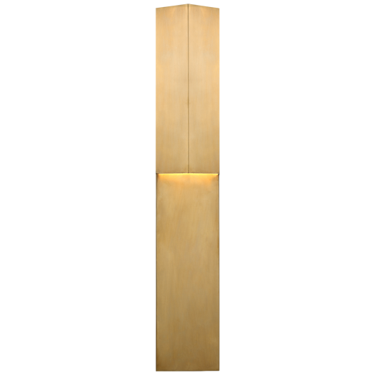 Rega 30" Folded Sconce - Antique-Burnished Brass Finish