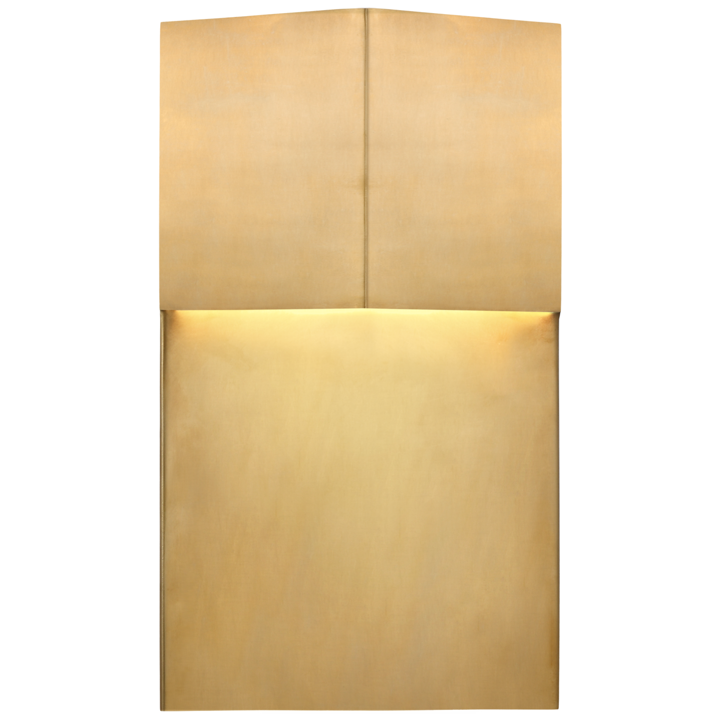 Rega Wide Sconce - Antique-Burnished Brass Finish