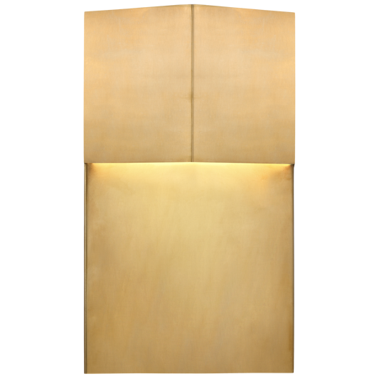 Rega Wide Sconce - Antique-Burnished Brass Finish