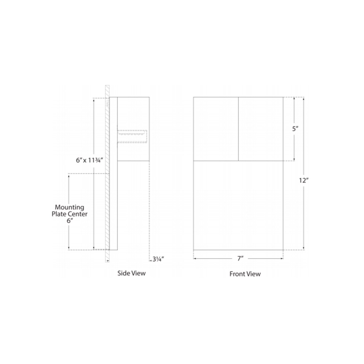 Rega Wide Sconce - Diagram