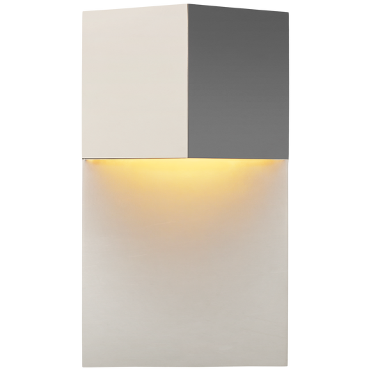 Rega Wide Sconce - Polished Nickel Finish