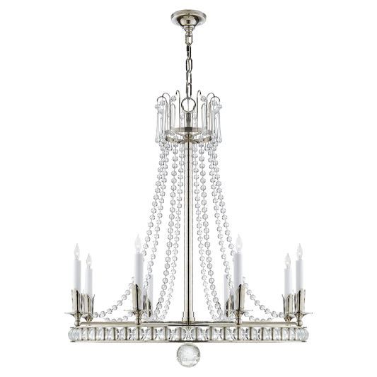 Regency Large Chandelier - Polished Nickel Finish