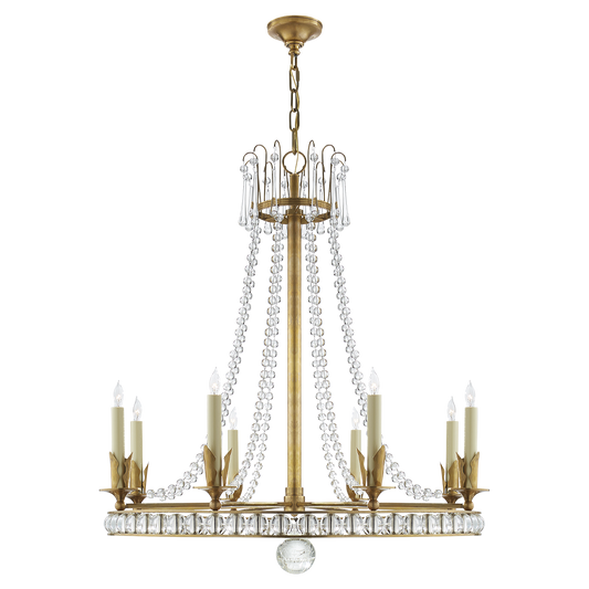 Regency Large Chandelier - Hand-Rubbed Antique Brass Finish