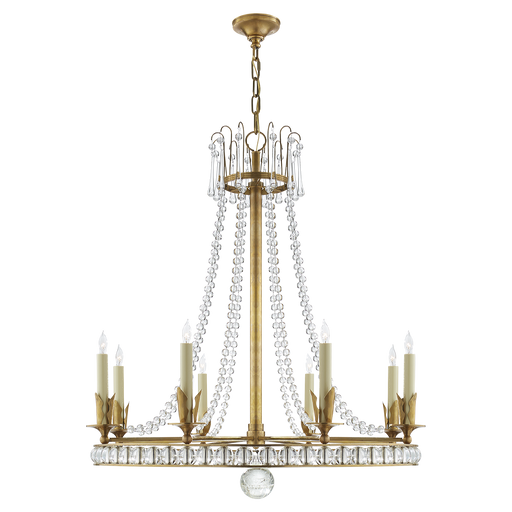 Regency Large Chandelier - Hand-Rubbed Antique Brass Finish