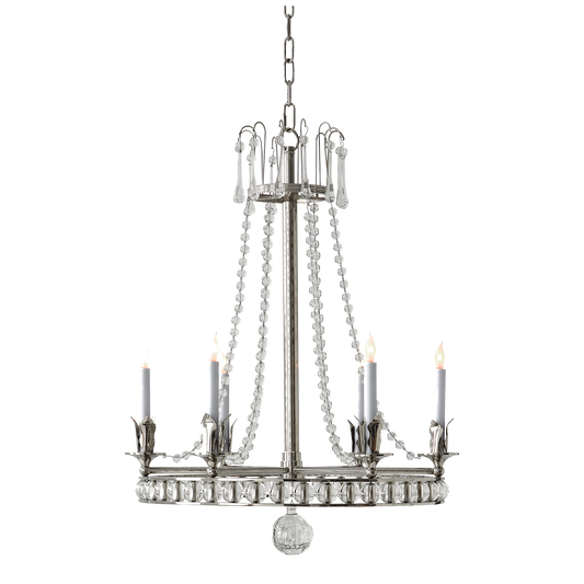 Regency Medium Chandelier - Polished Nickel Finish