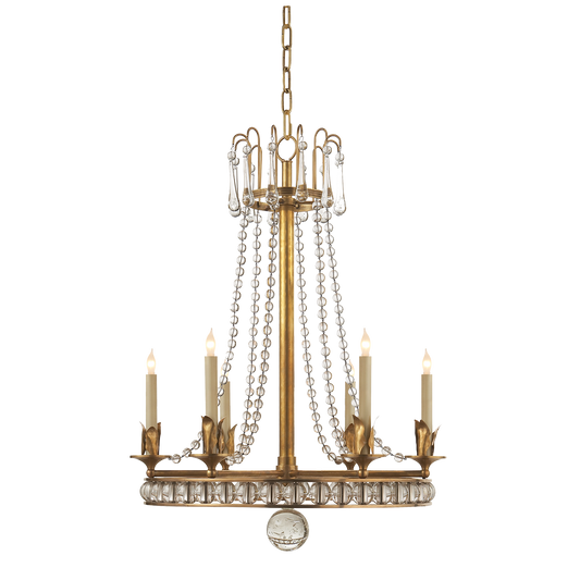 Regency Medium Chandelier - Hand Rubbed Antique Brass Finish