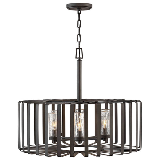 Reid Large Outdoor Drum Pendant - Brushed Graphite Finish