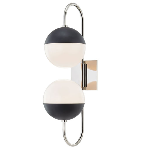 Renee Curved Wall Sconce - Polished Nickel