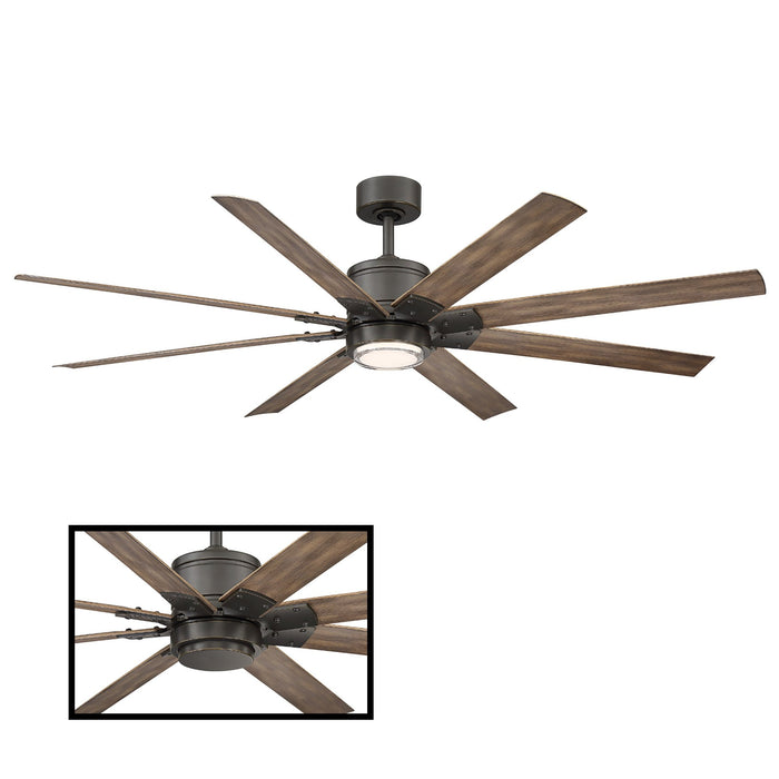 Renegade 66" LED Smart Ceiling Fan - Oiled Rubbed Bronze Finish with Barn Wood Blades