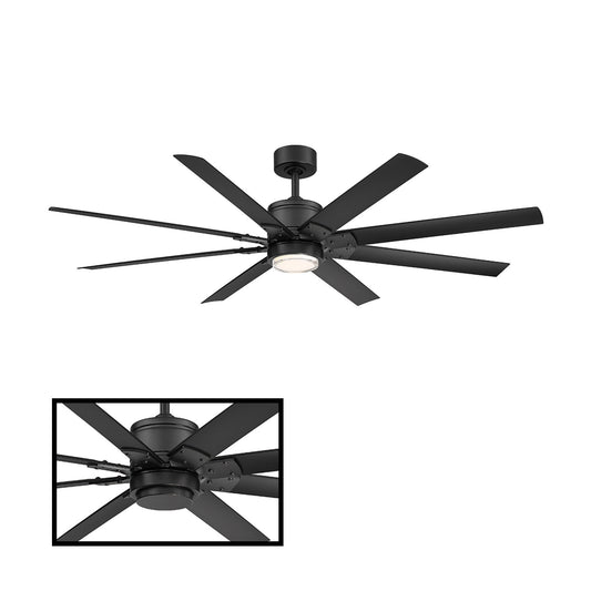 Renegade 52" LED Smart Ceiling Fan - Matte Black Finish