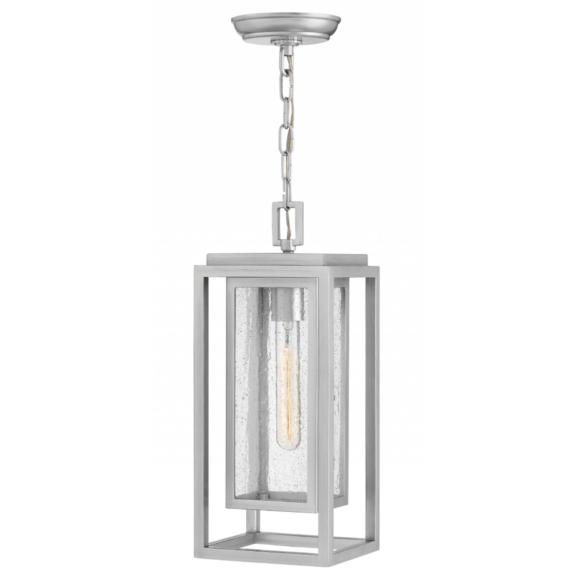 Republic Outdoor Pendant - Satin Nickel Finish