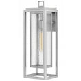 Load image into Gallery viewer, Republic Large Outdoor Wall Sconce - Satin Nickel Finish
