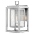 Load image into Gallery viewer, Republic Small Outdoor Wall Sconce - Satin Nickel Finish
