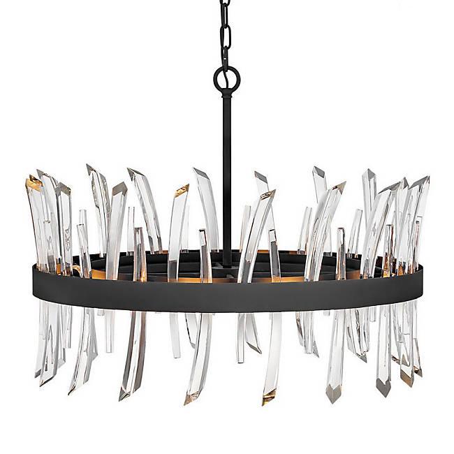 Revel Medium Chandelier - Black Finish