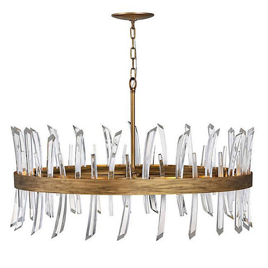 Revel Large Chandelier - Burnished Gold Finish