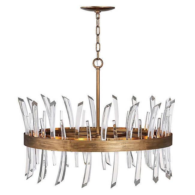 Revel Medium Chandelier - Burnished Gold Finish